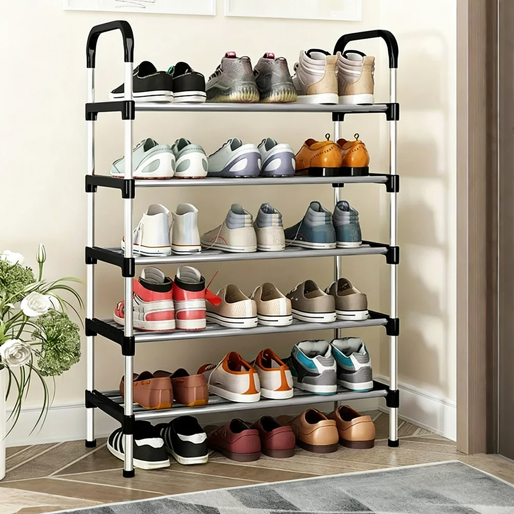 מתקן נעליים פשוט בן 3-7 קומות, מארגן אחסון נעליים לבית, לארון, לדלת הכניסה, למוסך, מדפי נעליים חוסכי מקום