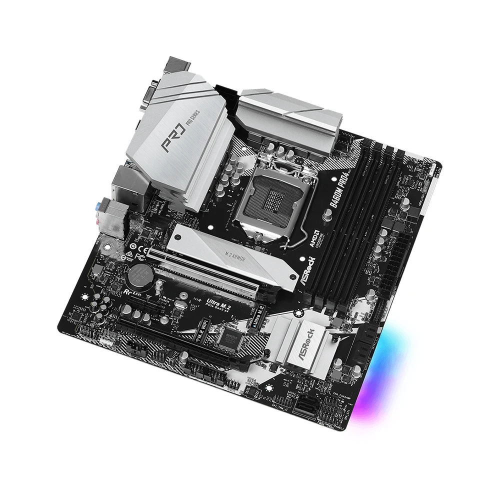 Placa-mãe ASRock B460M PRO4 LGA 1200 Suporte 10900K 10100F 10600KF