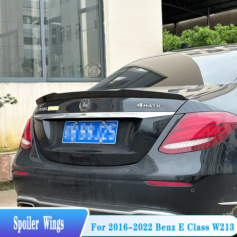 

For 2016-2022 Mercedes Benz E-Class W213 E260 E300 E63S Sedan Rear Trunk Spoiler Wings ABS Plastic Tuning Body Kit Accessories