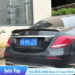For 2016-2022 Mercedes Benz E-Class W213 E260 E300 E63S Sedan Rear Trunk Spoiler Wings ABS Plastic Tuning Body Kit Accessories