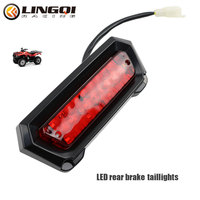 LING QI Motorcycle LED Rear Brake Taillight ABS Plastic Stop Tail Lights Indicator Lamp For Most ATV Pit Dirt Bike Accessories