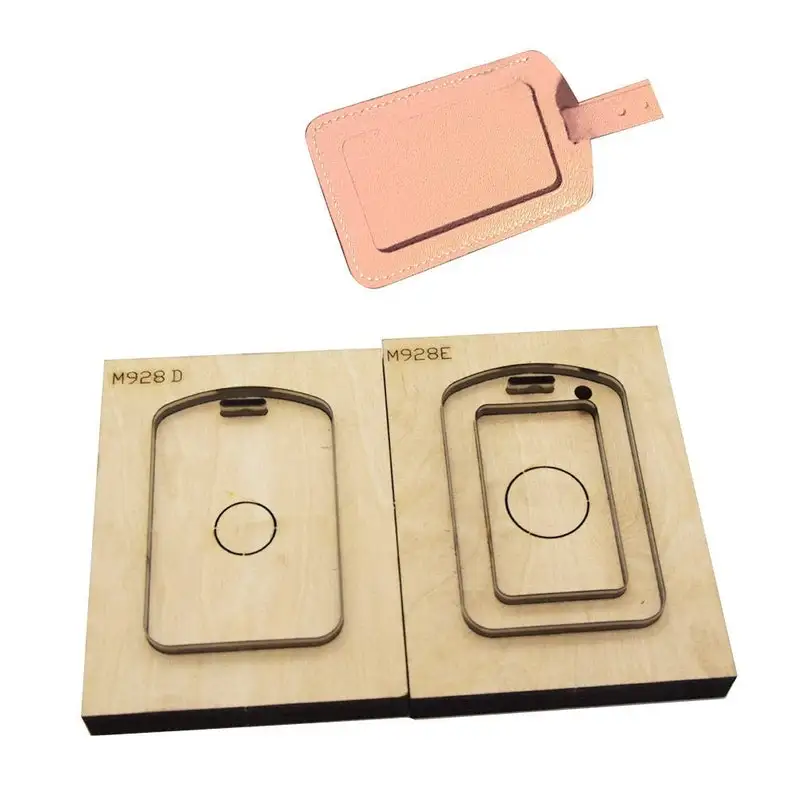 Round Corner Luggage Leather Cutting Die Wood Cut Mold,Suitcase Tag Shape Leather Cutting Die Set