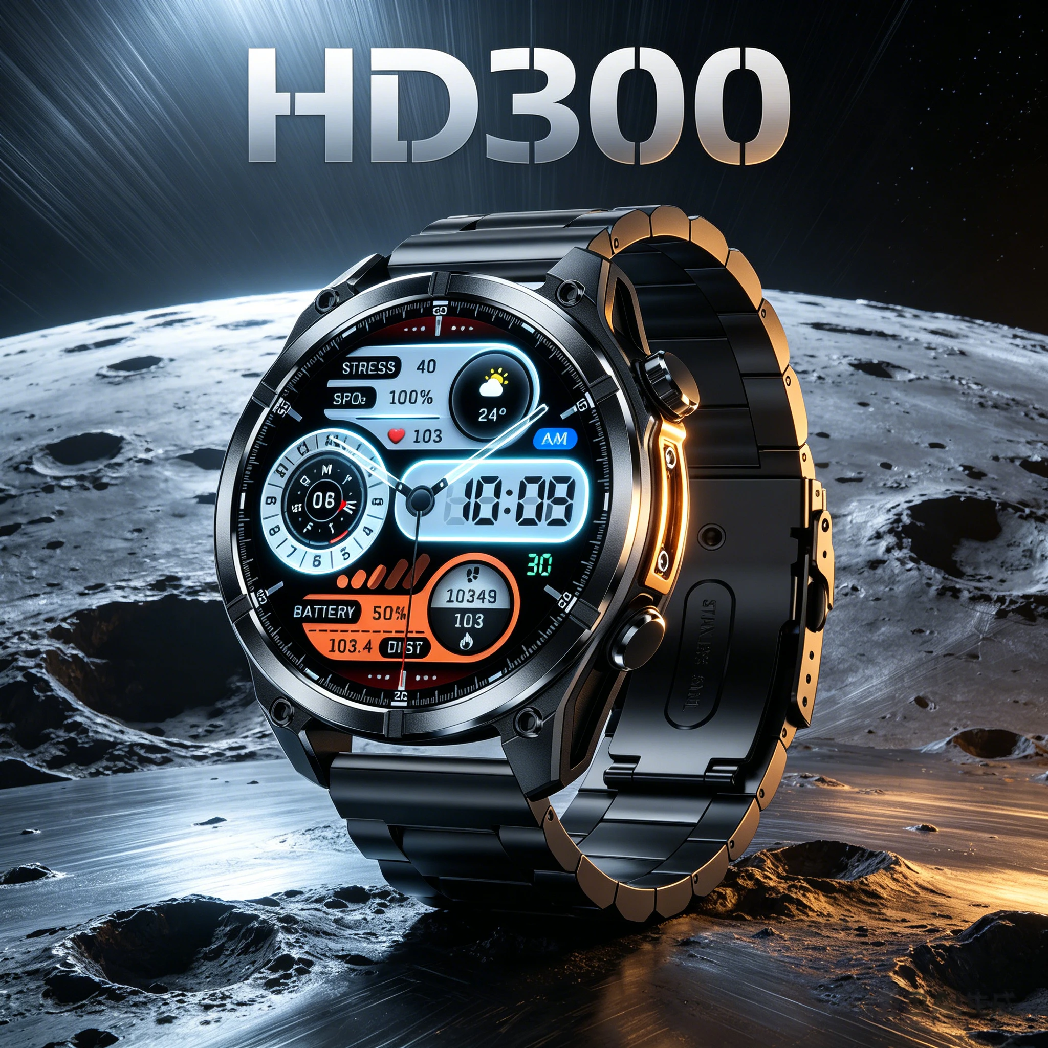 

HD300 Smart Watch AMOLED Path 5.4Bluetooth Chat AI GPT Waterproof NFC Health Watches Bluetooth Call Travel Diving Smartwatch