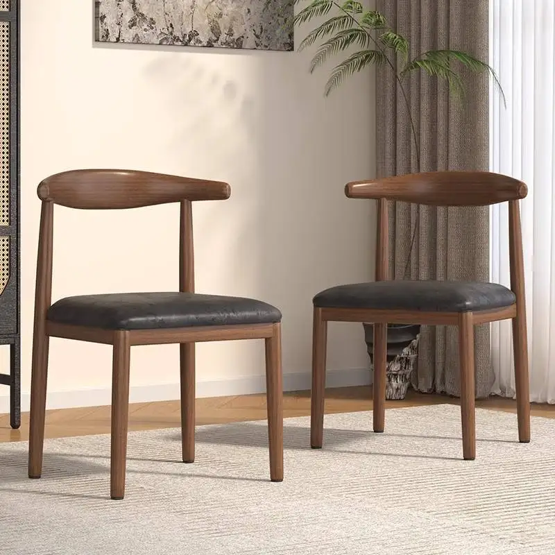 Thickened Soft Back Chair Pad for Office Restaurant Casual Bull Horn Chair Home Use Commercial Leisure  Cushion Pad