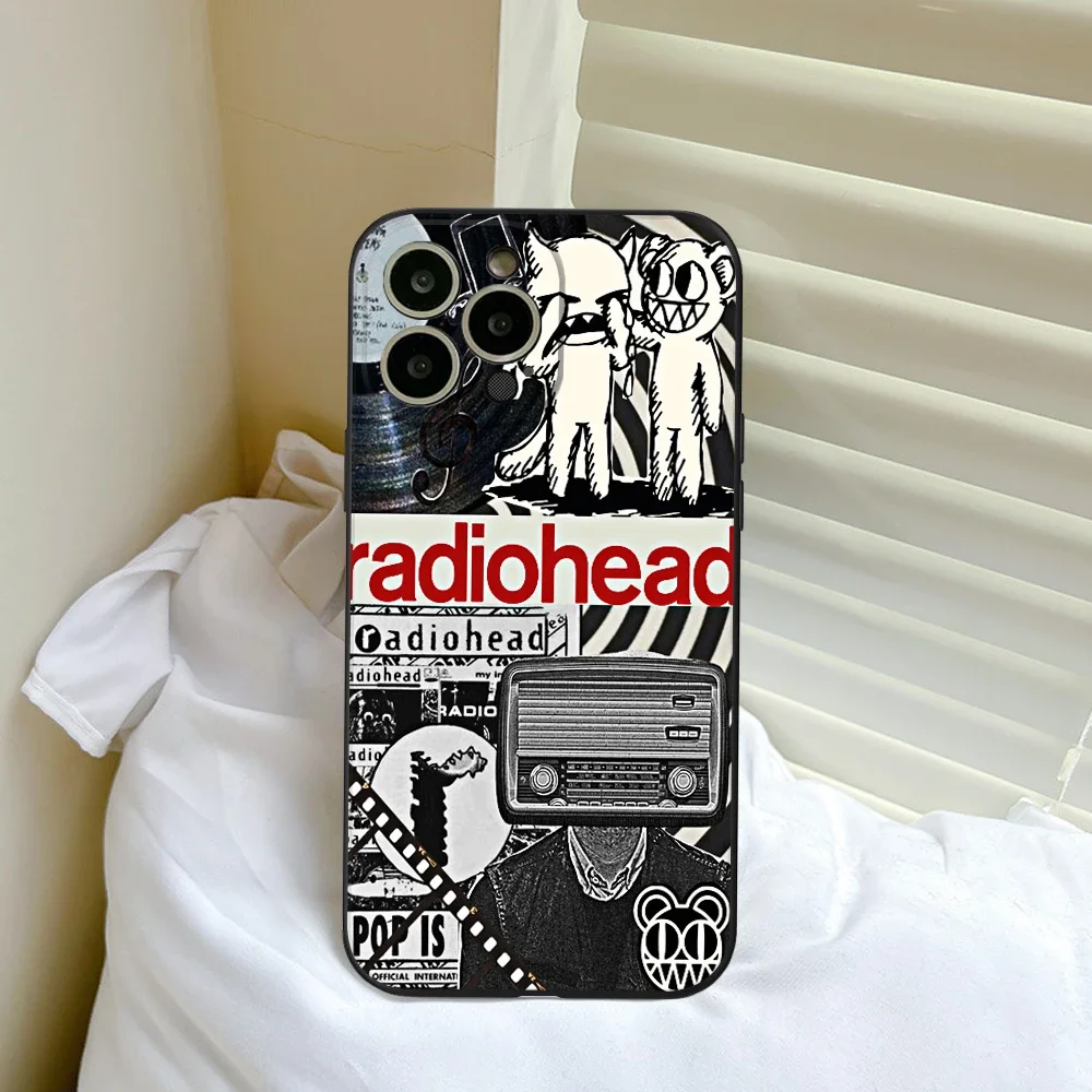 Vintage Fashion Design Radiohead Phone Case FOR IPhone 16 15 14 13 11 12 Pro 8 7 Plus X 13 Pro MAX XR XS MINI Black Covers image 2