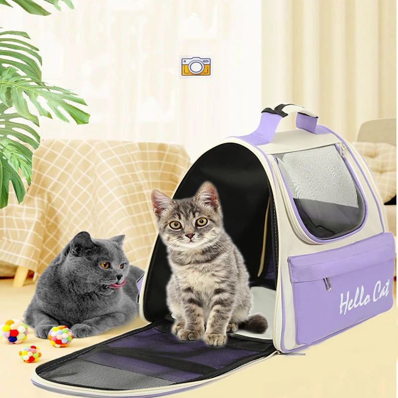 Portable Pet Cat Carrier Bags Breathable Pet Shoulder Bag Outdoor Travel Space Capsule Cage Pet Transport Bag for Cats Small Dog