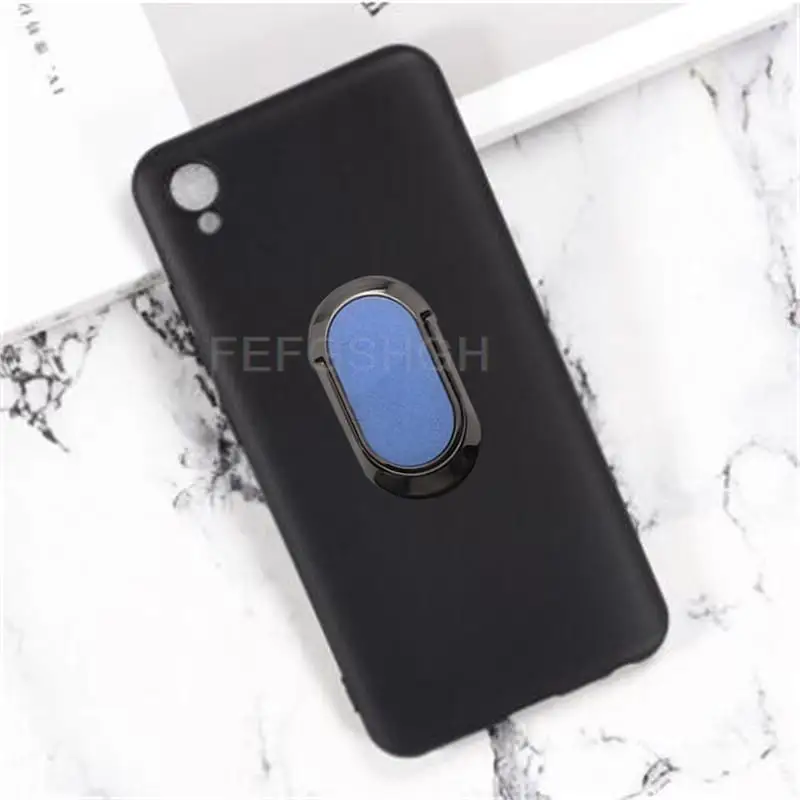 For Vivo Y1s Y91C Y90 Y91i 1929 1820_19 1908, 1823 Back Ring Holder Bracket Phone Case Smartphone TPU Soft Silicone Cover