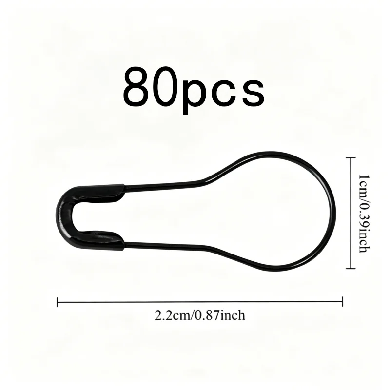 80 pcs Sewing Marking Pins with Rust Resistant Finish, ideal for Sewing Accessories and Knitting Marking, Gourd-Shaped Head