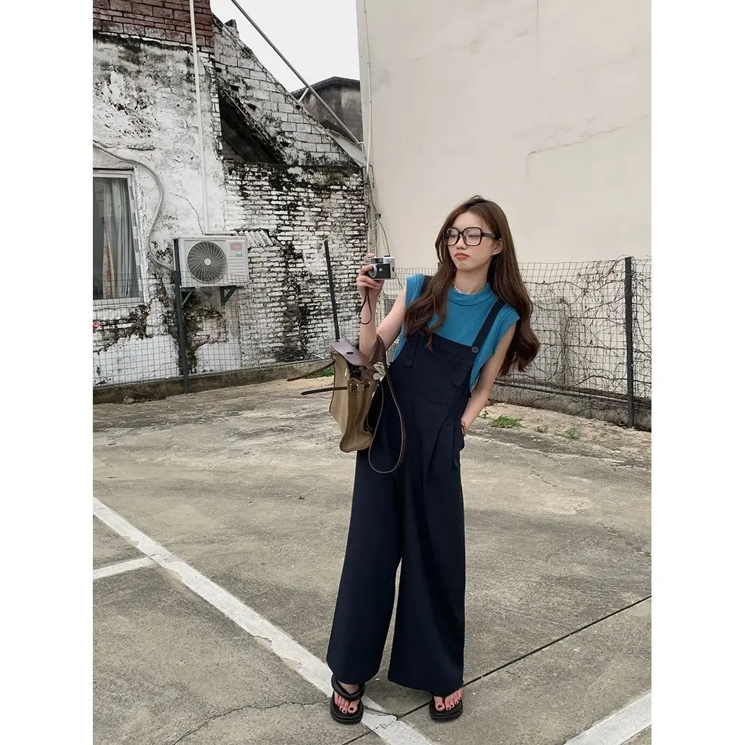 Комбинезоны в полный рост для женщин, джинсовые комбинезоны с прозрачным клапаном и открытой спиной, осенний узор, оборки, для поездок на работу, нерегулярные хипстеры