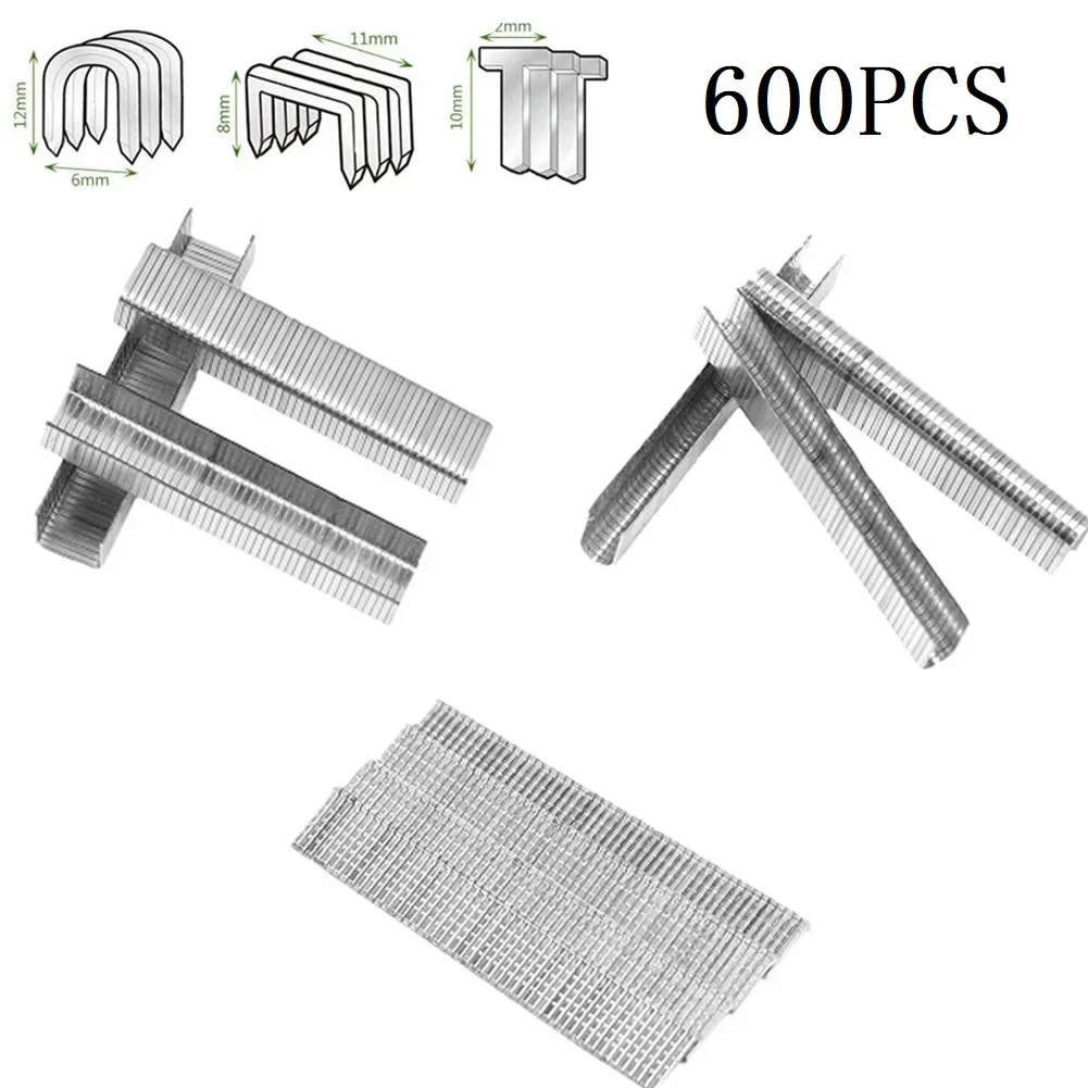 1set Staples Nails U/ Door /T Shaped Steel For Wood Furniture Household Use Nail Shaped Stapler Nails