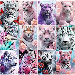 Momoart Diamond Embroidery Leopard Full Square Round Painting Animal New Arrival Mosaic Kits Mosaic Handicraft