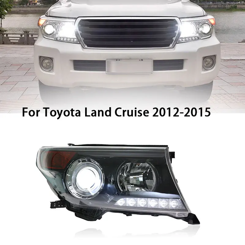 

Автомобильные передние фары для 2016-2021 Toyota Land Cruiser светодиодный, сборка фар высокой конфигурации LC200, оригинальный производитель