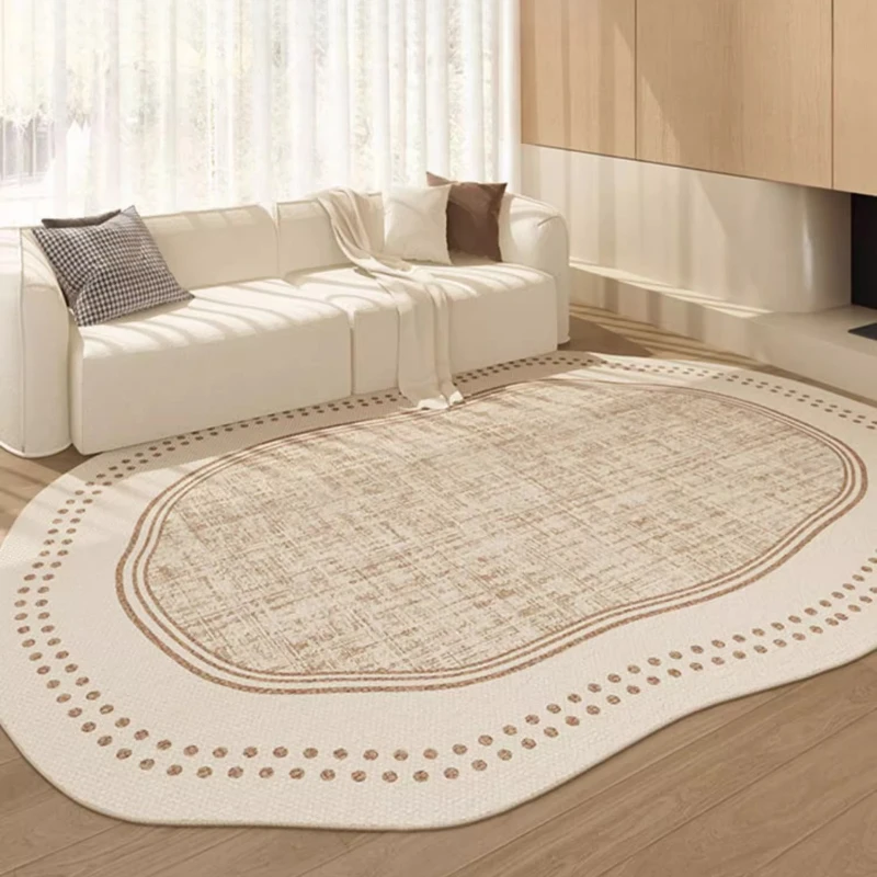 

French Style Living Room Decoration Carpet Irregular Shape Rugs for Bedroom Fluffy Soft Bedside Floor Mat Thick Plush Lounge Rug