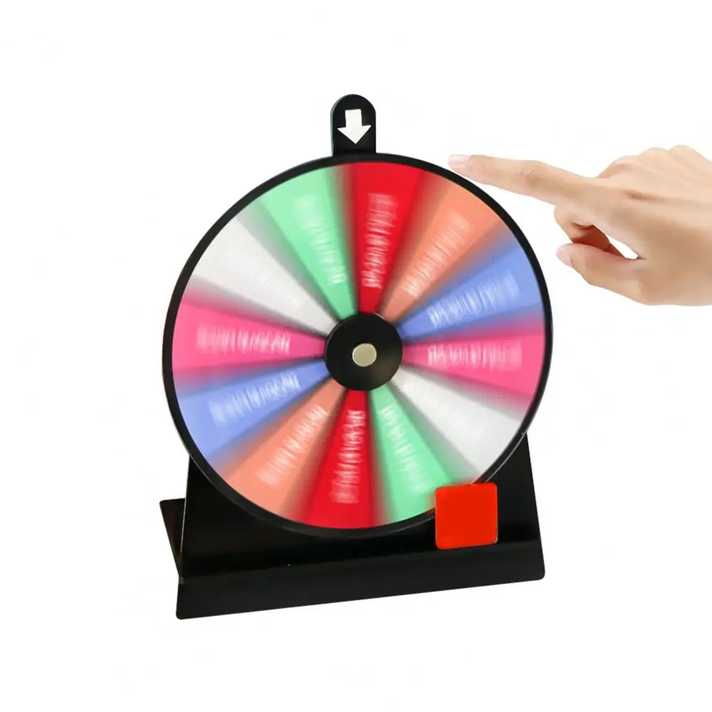 Abs Wheel Colorful Spinning Wheel with Stand Fun Roulette Board for Wedding Birthday Party Props Erasable Spinner Game Erasable