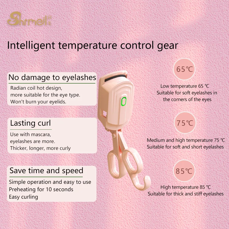 Wide Angle Eyelash Curler Special Rechargeable Heating Curl Factory Beauty Makeup Makeup Tools Curl Eyelash Divine Tool