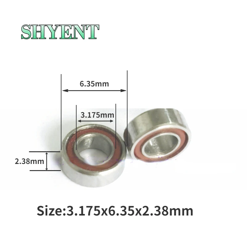 5pcs High Speed Ceramic Dental Bearings SR144TiZN for Ruca NSK 3.175x6.35x2.38mm