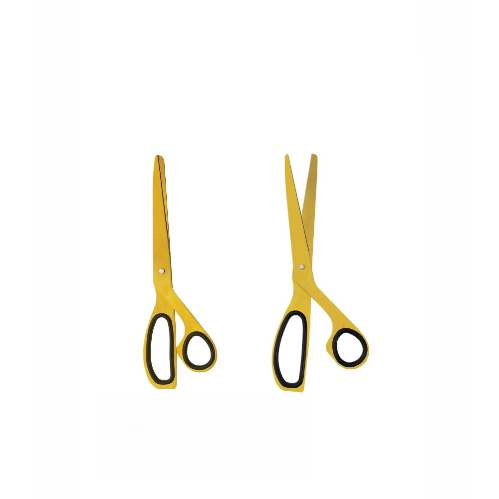 مقص ذهبي من الفولاذ المقاوم للصدأ 20 سم حاد للمكتب والمنزل والمدرسة أدوات مكتبية حرفية من ورق الكرافت أداة قطع الأكمام #1