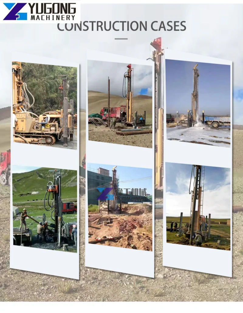 Drilling Depth 100 To 1000 Meter Crawler Pneumatic Rotary Water Well Drilling Rig Machine Prices For Sale