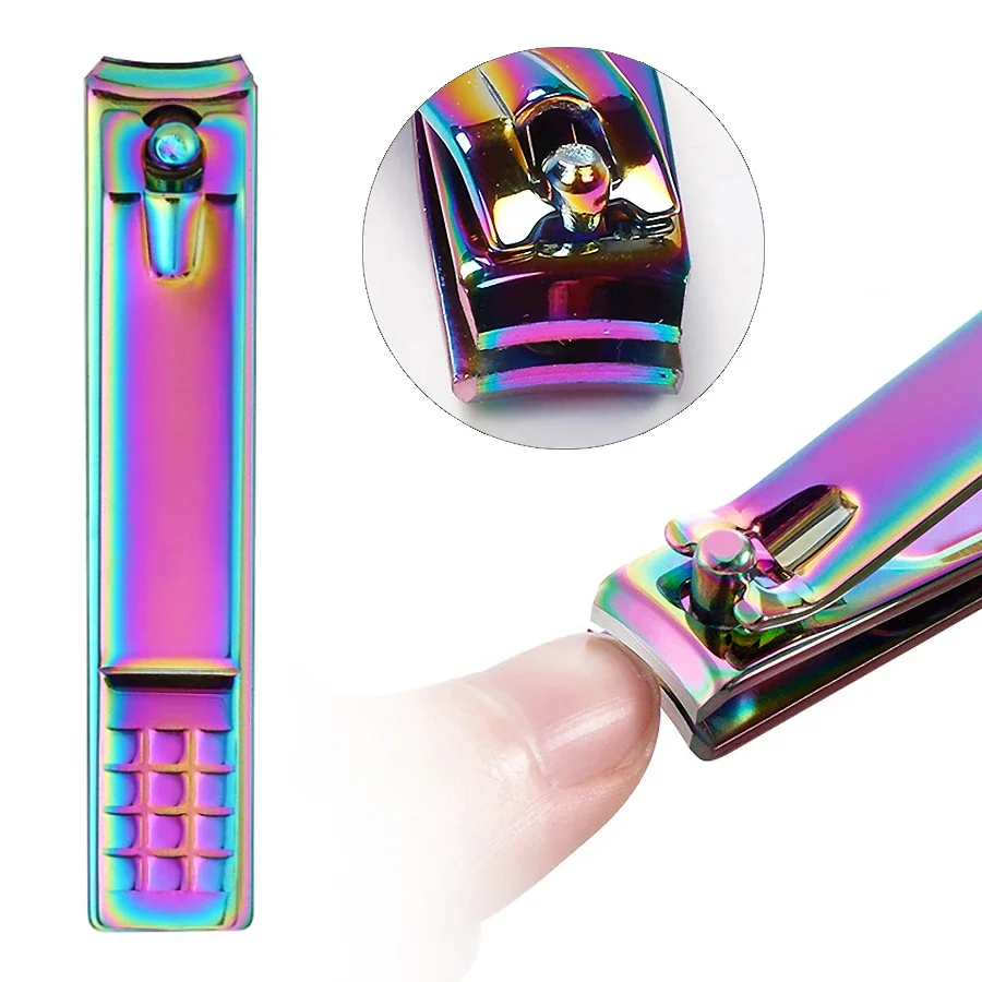 Titanium Nail Clippers, Stainless Steel, Nail Cutter, Scissor Plier, Toenail Fingernail, Professional Manicure Trimmer, Color