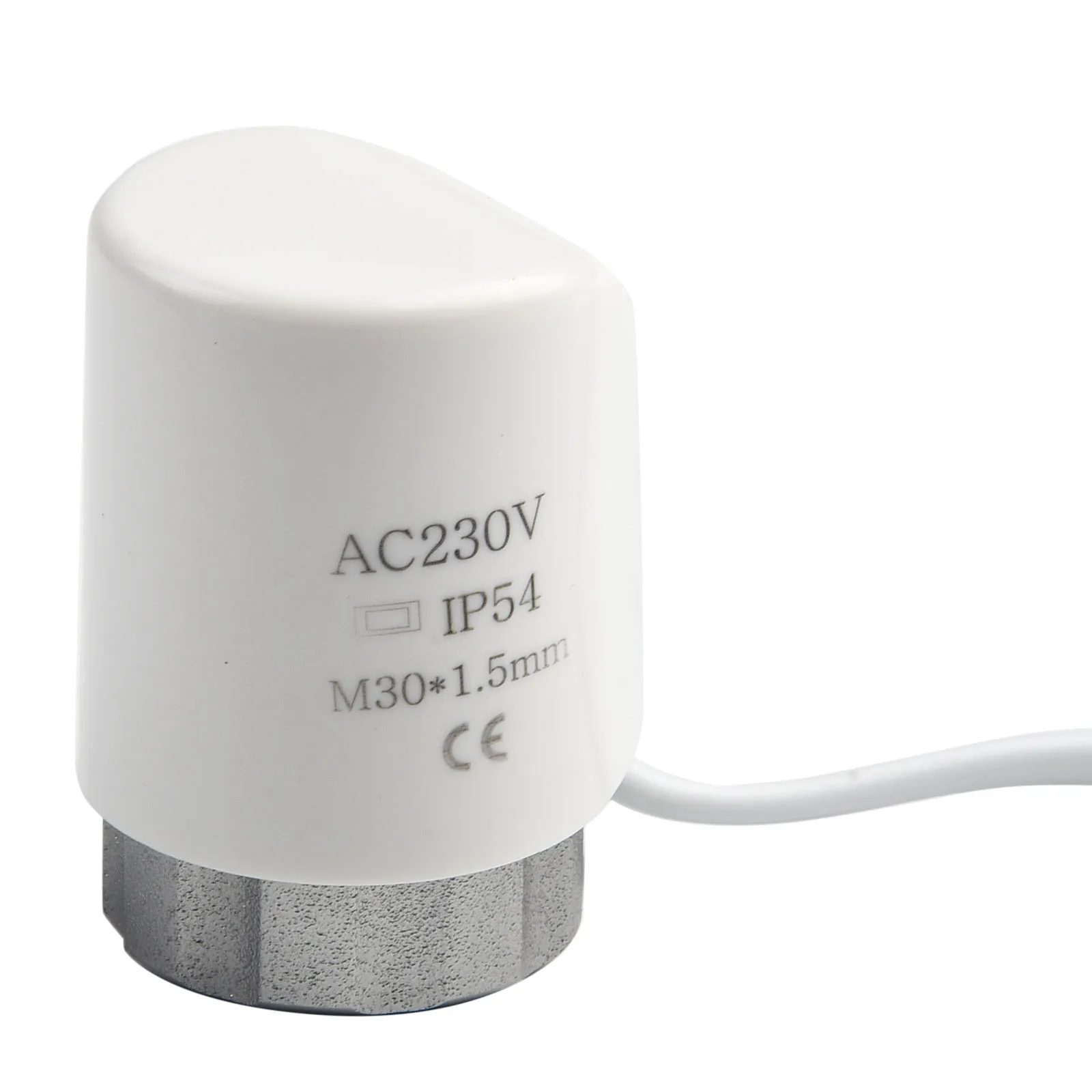 AC 230V Normally Closed Electric Thermal Actuator For Underfloor Heating TRV Thermostatic Radiator Valve M30*1.5mm