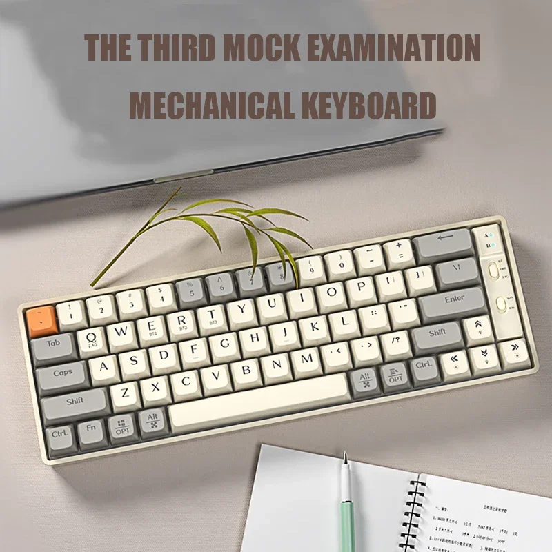 Langtu GK65 Mechanical Keyboards Wireless Bluetooth Three Mode Hot Swap Mixed Light Gaming Keyboard Custome Computer Accessories