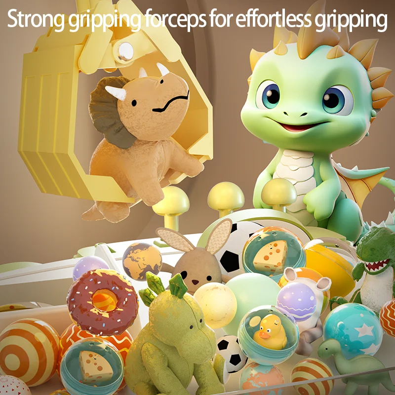 Nueva máquina para rascar muñecos de dinosaurios, Clip de juguete grande, Twister de muñecas, máquina para rascar muñecas para el hogar, efectos de sonido ricos, Dual P