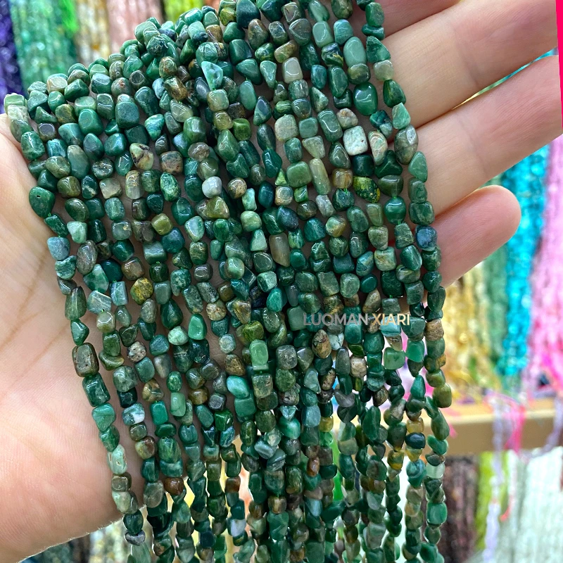 4-6mm Irregular Raw Gem Natural Stone Smoky Quartz Loose Spacer Beads for Jewelry Making Diy Bracelets Charms Accessories 15'' view 4