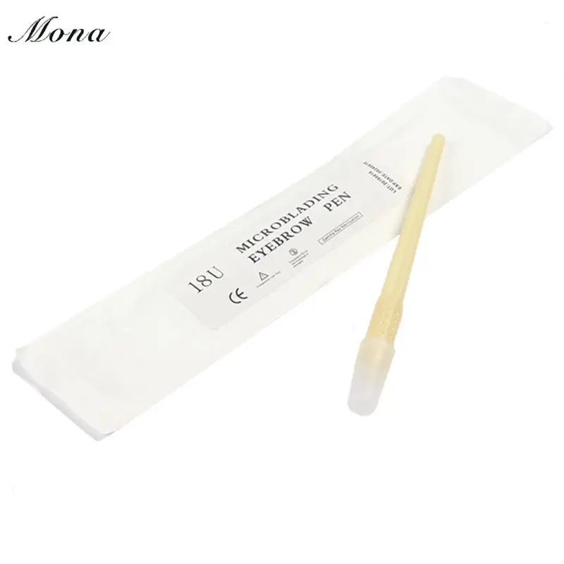 Sharp  Microblading Disposable Pen Permanent Makeup 14F 18U Needles Blades Sterile Microblades