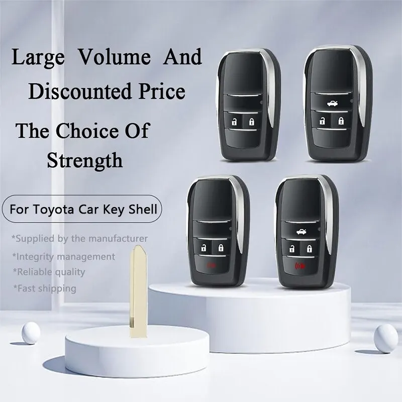 

2/3/4 Buttons Fob For Toyota Reiz Camry Rav4 Yaris Corolla 4Runner Avlo 2017 2019 Flip Remote Car Key Shell Left Groove