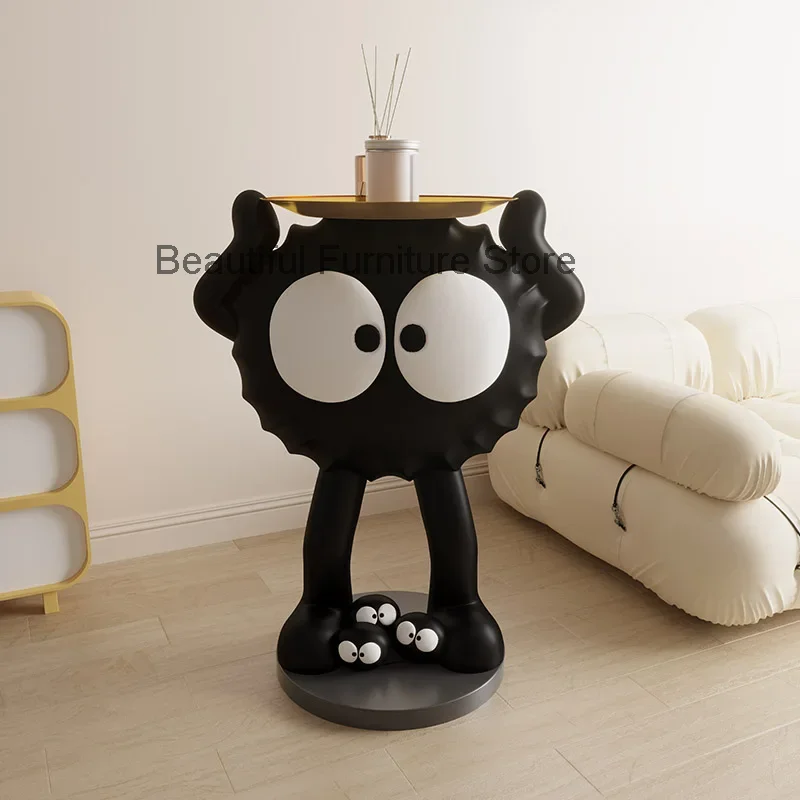 

Cartoon Black Briquette Large Living Room TV Cabinet Next To Sofa Floor Decoration Gift Decoration Mini Ducks