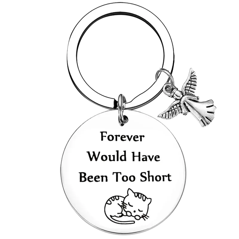 In Memory of Cat Gift Keychain Loss of Cat Sympathy Key Chain Pendant Cat Memorial Keepsake Gift