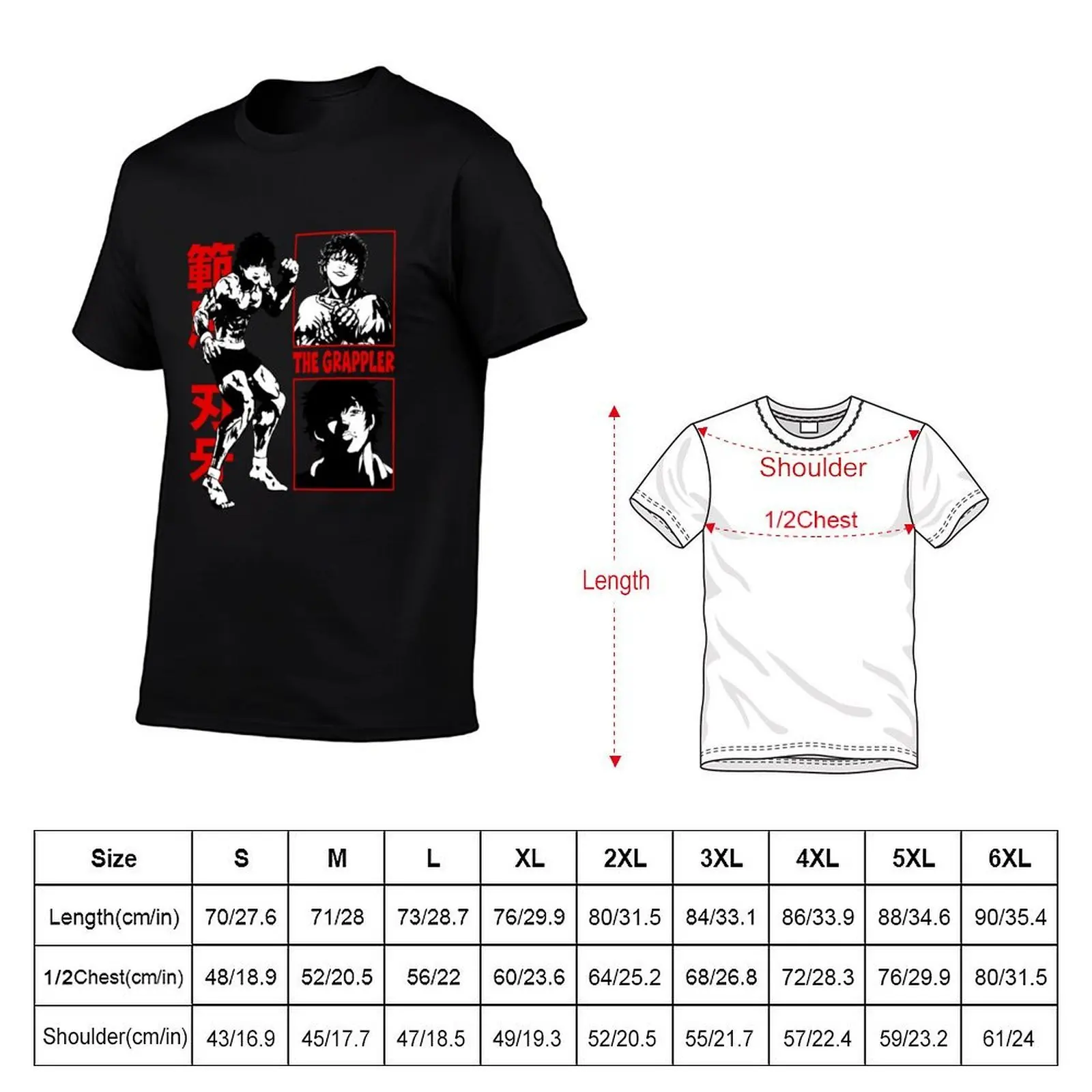 The Grappler Baki Hanma T-Shirt Holiday Casual Short Sleeve Top