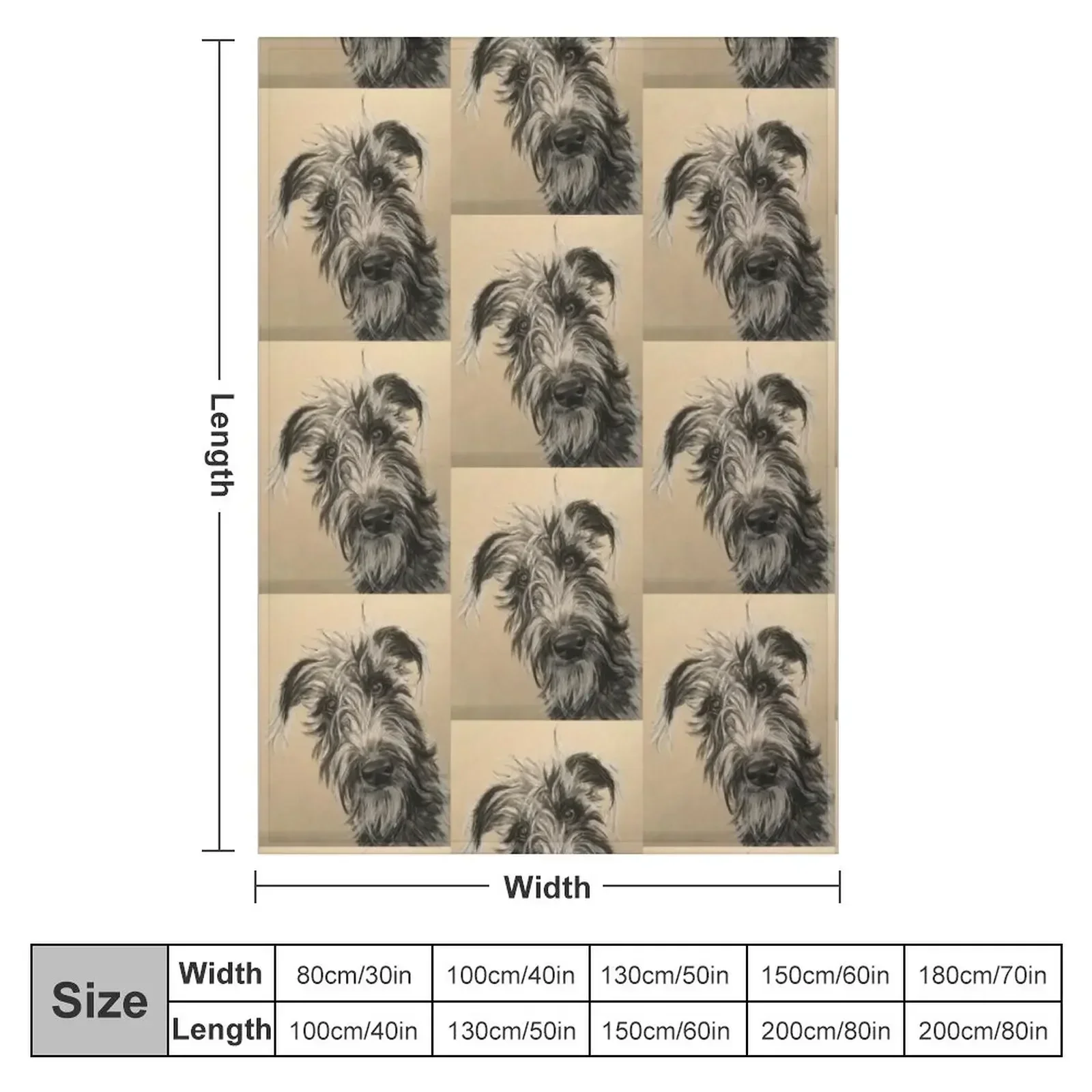 Scruffy Beddy/whippet Lurcher Throw Blanket Decorative Beds Luxury Thicken Blankets