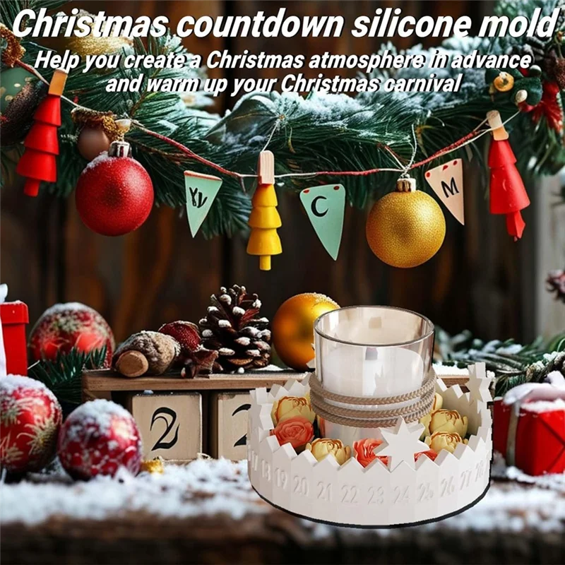 

A25I-Silicone For Candles Mould, Star Shape For Candles Mould, Silicone Advent Wreath, Advent Calendar, Silicone Christmas Mould