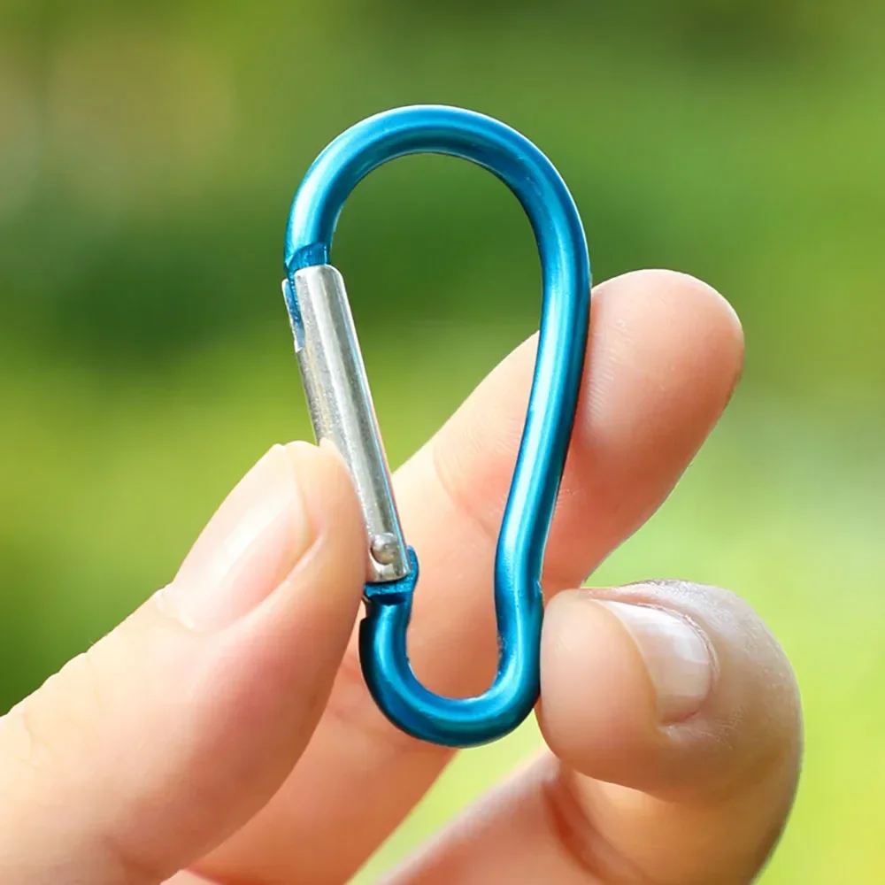 20 قطعة الألومنيوم المفاجئة هوك التخييم حلقة تسلق كليب التنزه الصيد السياحية Quickdraw زجاجة ماء مشبك تسلق اكسسوارات #4