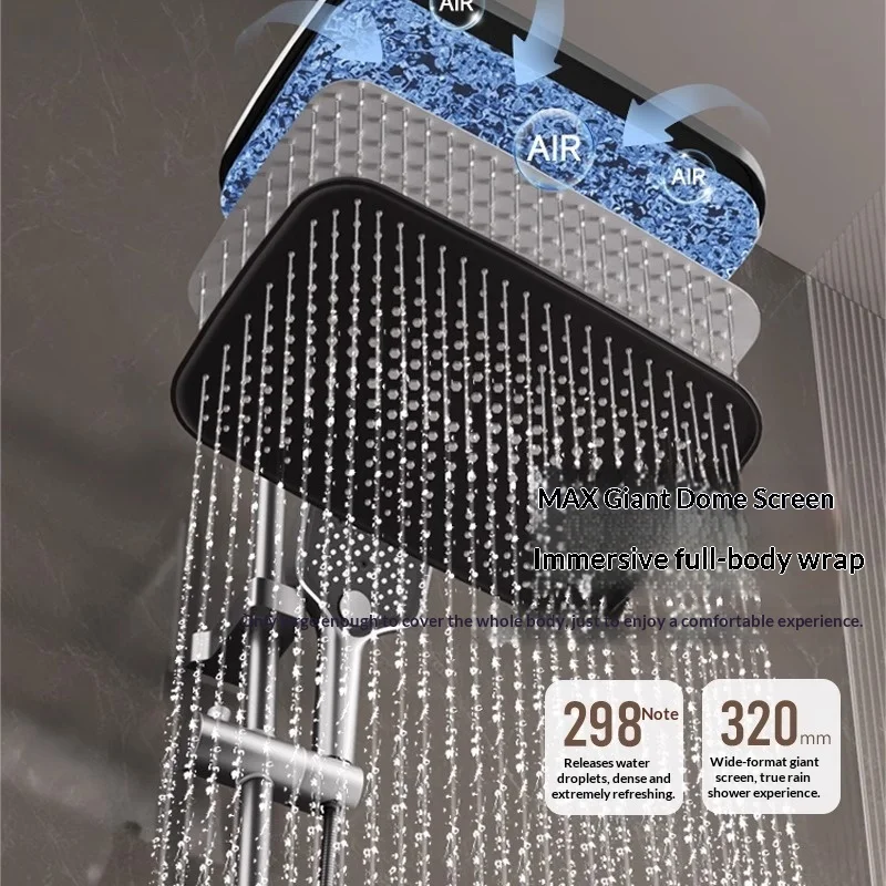 Luxury Shower Set All Copper Head Spray Spa Bath Faucet Integrated High Pressure Rainfall System for Home Use Shower Head Sets
