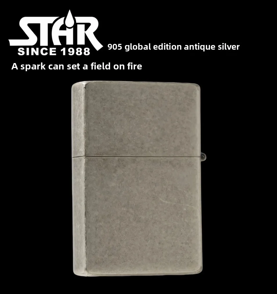 STAR 905 Global Edition Silver Color Printing Sea, Land, and Air Ladies Windproof Creative Fuel Lighter, Cigarette Accessories