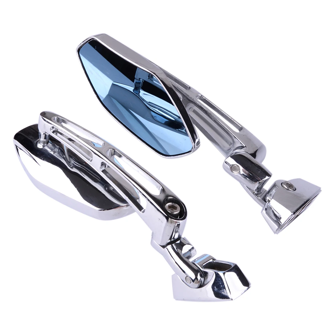 1 Pair Motorcycle Rear View Mirror Silver Fit for Suzuki Hayabusa TL1000 R/S SV650S SV1000S GSX-R600 GSX-R750 GSX-R1000