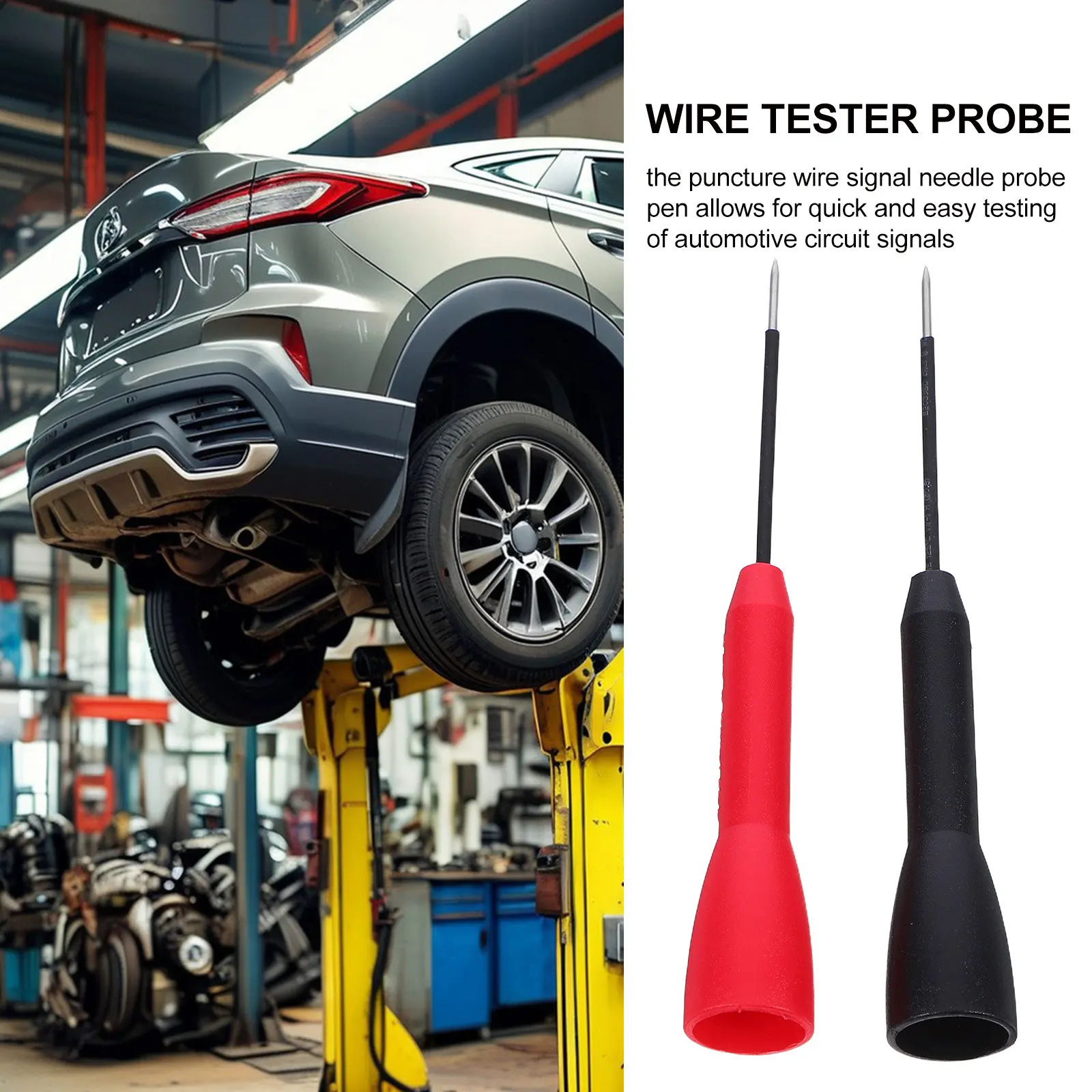 

2Pcs Automotive Diagnostic Probes High Temperature Resistant Puncture Wire Signal Needle Precision Multimeter Probes Back Probe