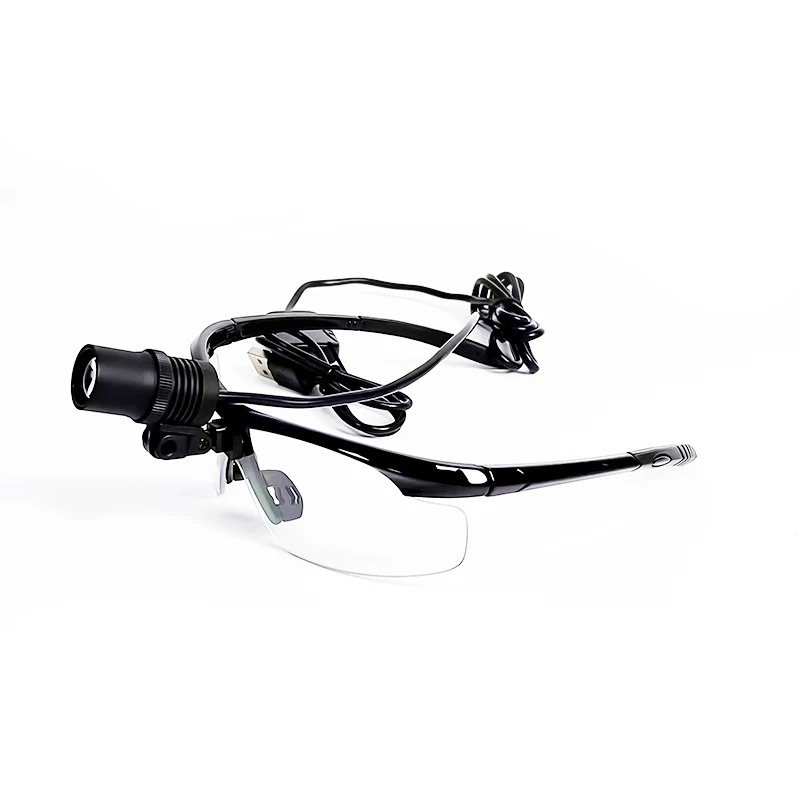 

Burite 3W LED dental- Loupe Headlamp Medical Surgical Lupas Rechargeable Head Light with Goggles for Dentist Binoculars Magnifie