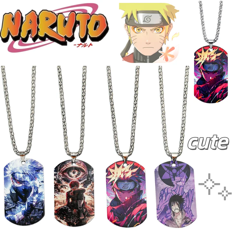 

Naruto Necklace New Creative Cartoon Fashion Personalized High-Value Portable Uzumaki Naruto and Uchiha Sasuke Couple Pendant