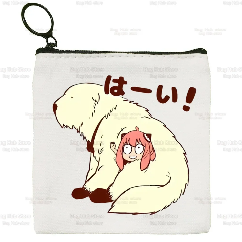 Spy X FAMILY Anime Canvas Coin Purse Yor Anya Coin Purse Canvas Bag Yor Forger Small Wallet Zipper Yor Briar Key Bag Hand Gift