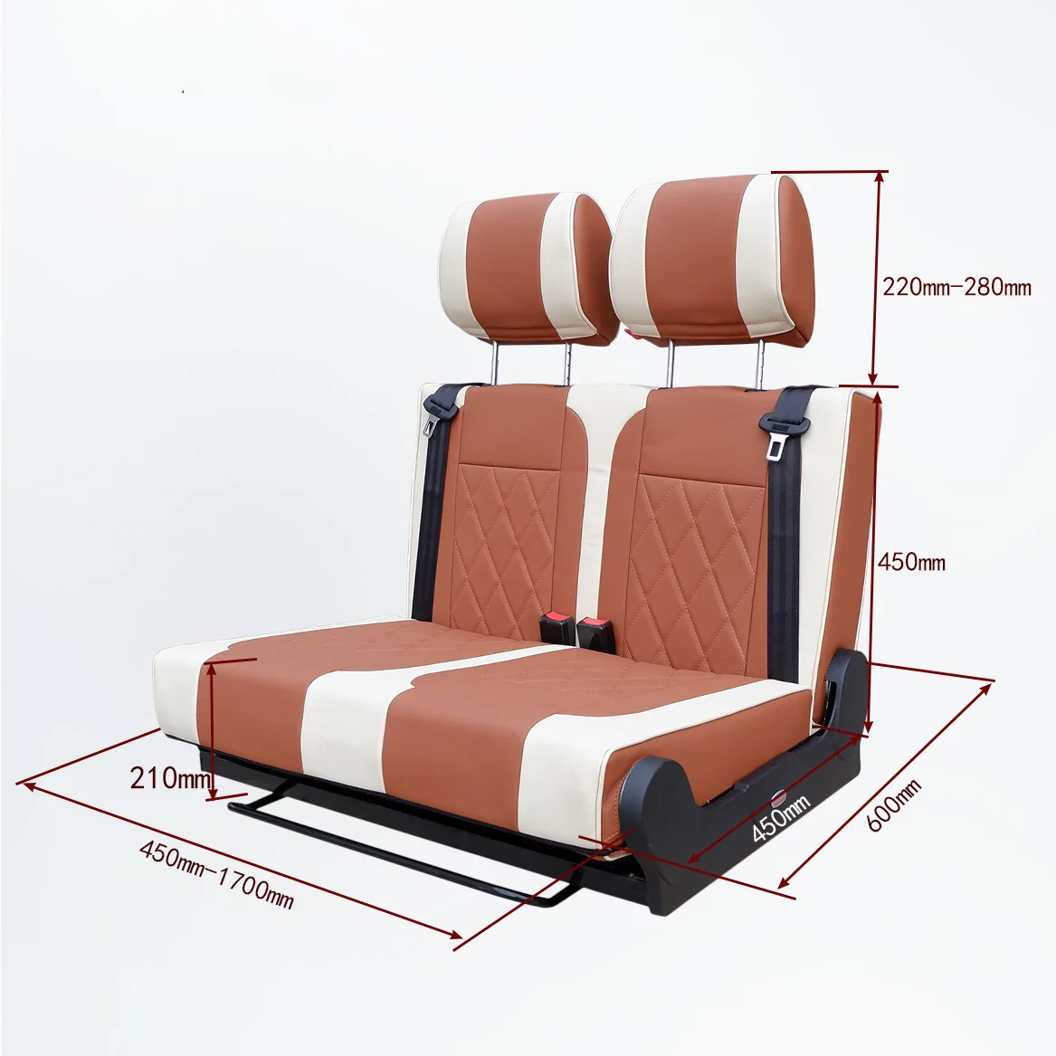 RV Swivel Seat, 180 Degree Leather Car Seat Sofa Bed for RV//SPRINTER/ALPHARD v Class Vehicles
