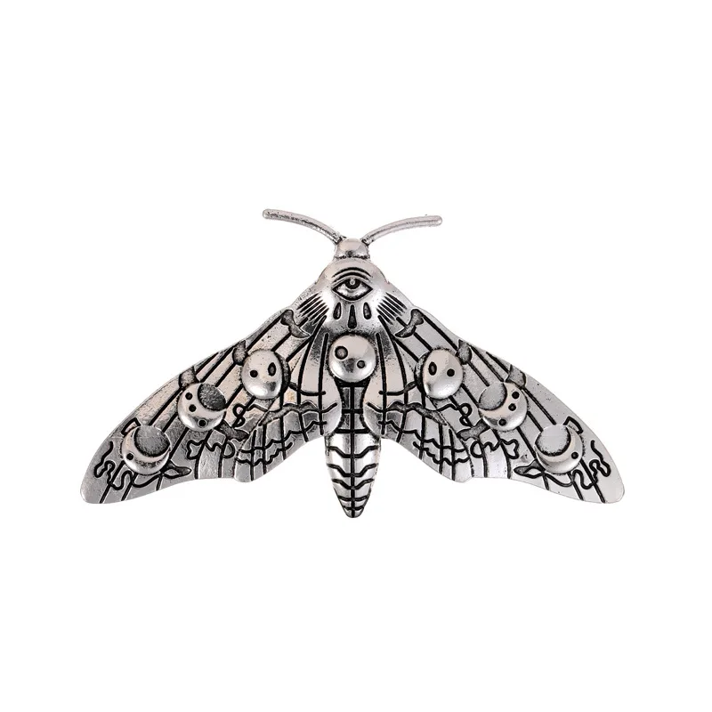 European and American new retro moth glossy brooch insect animal brooch collar pin suit jacket clothing accessories gift badge