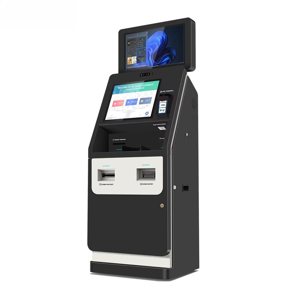 KER High Security Two-Way Currency Exchange ATM Touch Screen Bank Self-Service Booth With SDK For Indoor Payment Kiosks