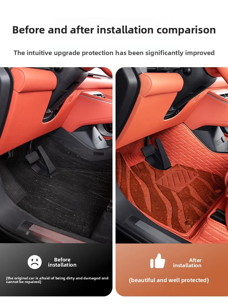 Для BYD Sealion 8 Tang L DM/EV 4 шт. автомобильные коврики с полным объемным покрытием, двухслойный кожаный ковер с катушкой, аксессуар для багажника
