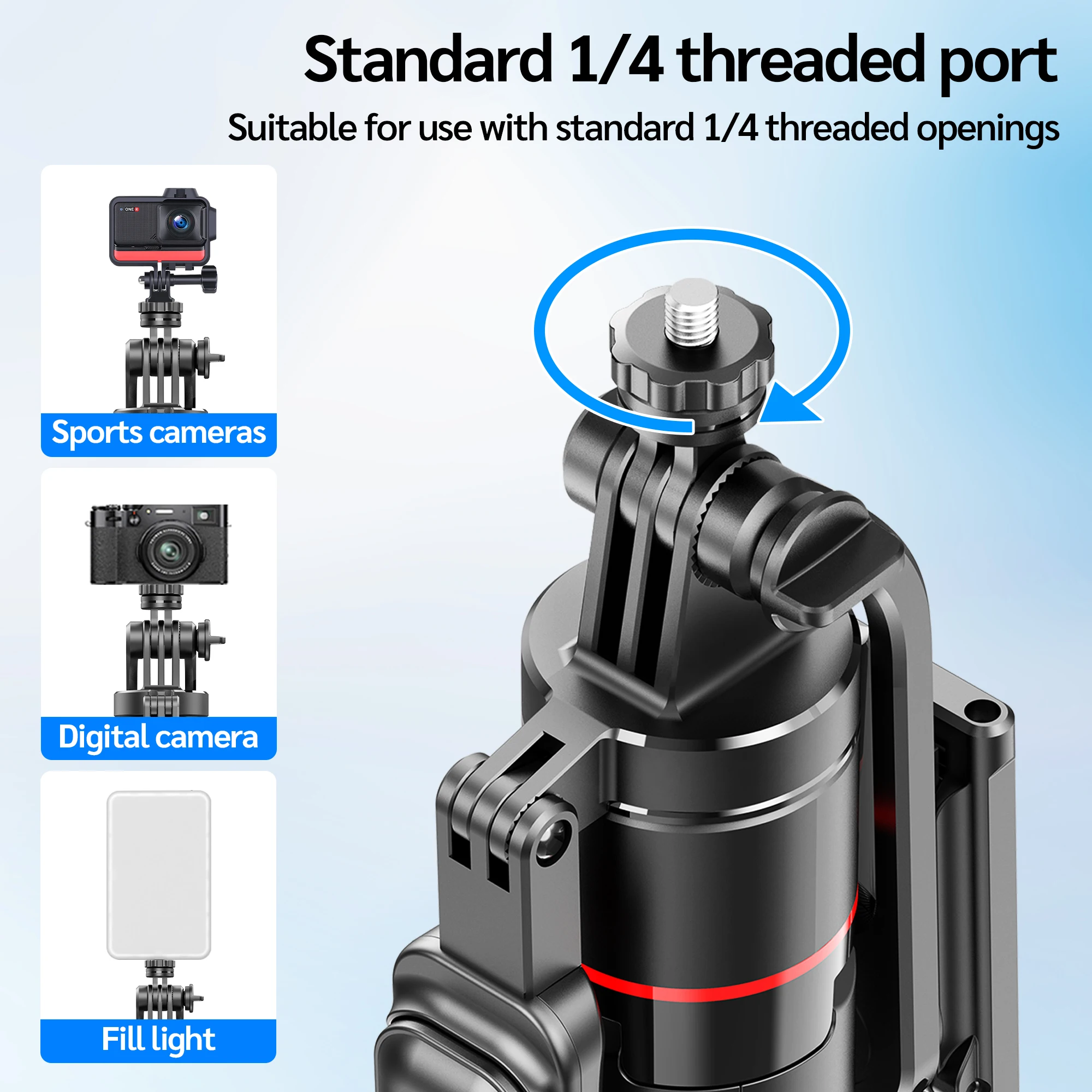 TT05 175 cm Auto Pop Open Statief Telescopische Selfie Stick Bluetooth Afstandsbediening 1/4 ''Schroef 360 °   Telefoonhouder draaien voor vlog/video