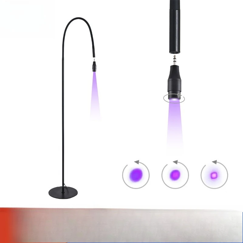 Pegamento de pestañas UV 2S máquina de curado rápido paso de pie en luz de terapia de luz púrpura LED UV