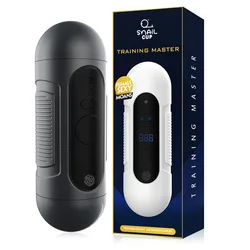 Male fully automatic retractable masturbator Dual Hole Intelligent Pronunciation Electric Male Masturbator Fingerprint-touch