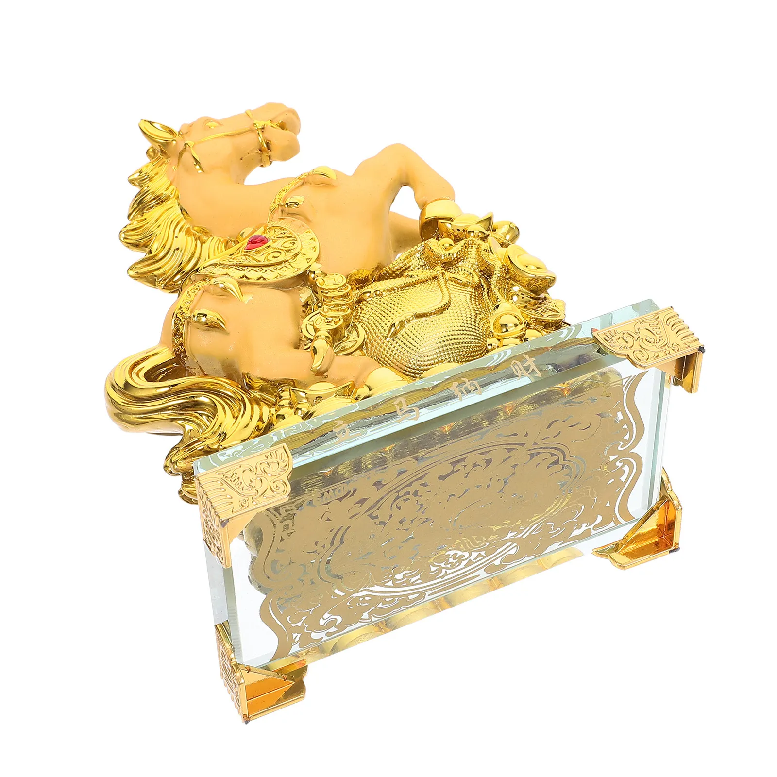 

Статуэтка Фэн-шуй «Год Лошади», Восточная скульптура лошади, Талисман удачи, Зодиакальный орнамент, Декор для приборной панели автомобиля, Китайский Новый год 2026